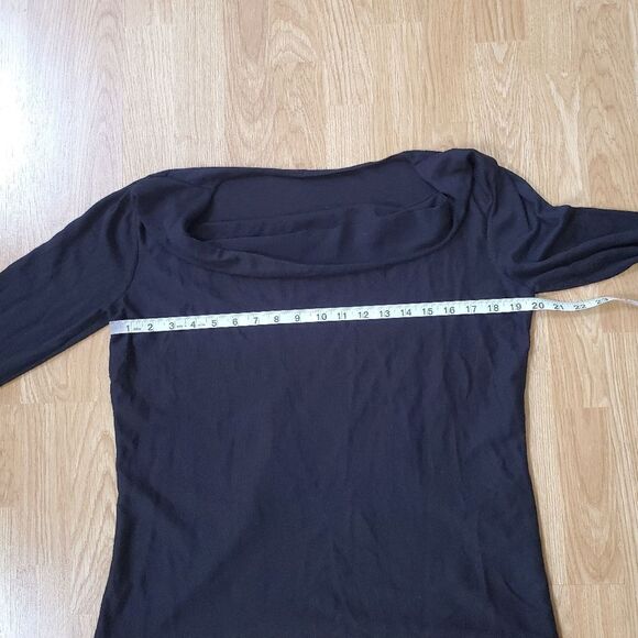 🌹 HALOGEN 🌹 Cowl Neck Long Sleeve Knit Top - [Medium, Black] - Picture 7 of 11